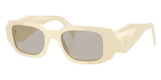Prada Light Brown Rectangular Ladies Sunglasses PR 17WSF 21D5J2 51