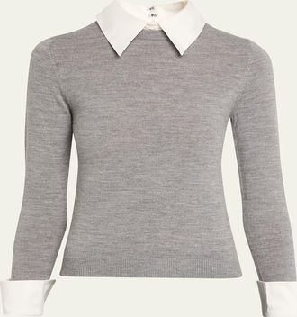 Alice & Olivia Porla Collared Sweater