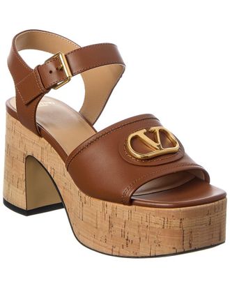 Valentino Vlogo Signature 80 Leather Platform Sandal