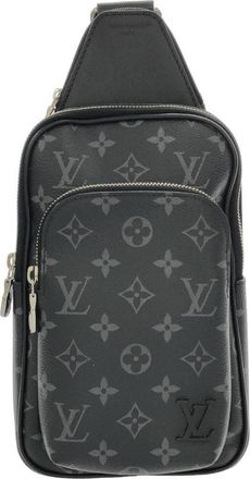 Louis Vuitton Black Coated Canvas Shoulder Bag (Pre-Owned)
