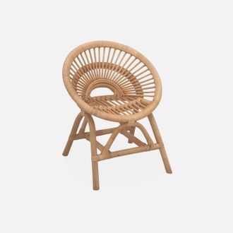 Sweeek Sweeek - Silla Infantil De Rat&aacute;n, Maeva, Natural, 47x39.5x53 Cm