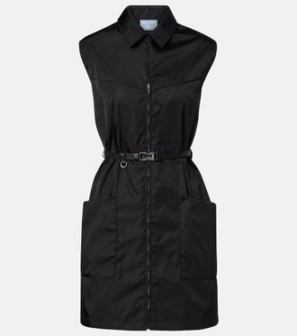 Prada Re-Nylon belted zip-up minidress