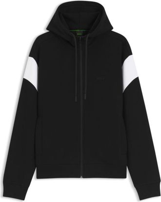 BOSS Regular-fit zip-up sweatshirt in spacer pique