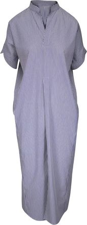 Zero + Maria Cornejo Abito midi a righe - Blu