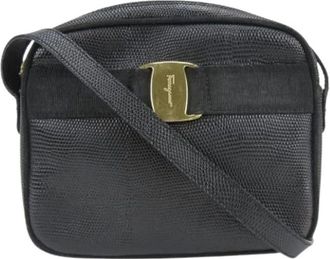 Ferragamo Pre-owned Cross Body Bags, female, Black, Size: ONE SIZE Pre-owned Vara Shoulder Bag
