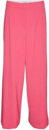 Vero Moda Vero Moda - Wide Leg Pleated Pants - Dames - Broeken - Roze - Maat: S L32 Zijde