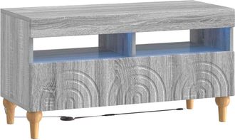 vidaXL Mueble De Tv Led Sonoma Gris Madera De Ingenier&iacute;a Vidaxl