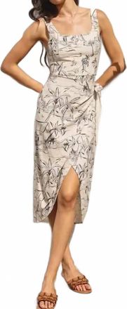 Dress Forum Sail Away With Me Tulip Hem Midi Wrap Dress In White/black