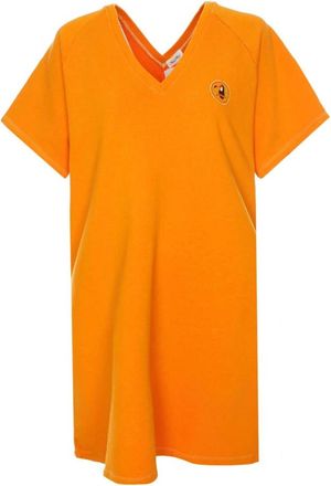 American Vintage Ekowood Jurk - Dames - T-shirts - Oranje - Xs/S - Katoen - Tops