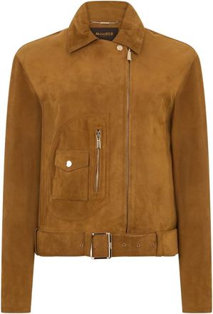 Moorer Imitatie Leren Jas - Dames - Leren en Su&egrave;de Jassen - Bruin - XL - Leer - Jassen