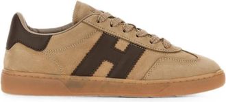 Hogan Brown Color Block Sneakers