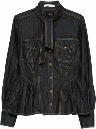 Zimmermann Onyx Blue Fitted Denim Shirt