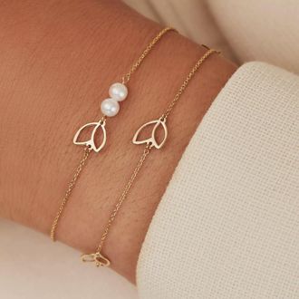 Isabel Bernard Armbänder - Belleville Noémi 585 Gold Armband - Gr. ONE SIZE - in Gold - für Damen