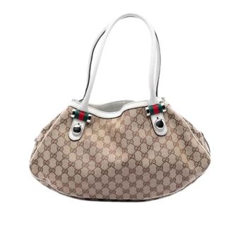 Gucci Pre-owned Handbags, female, Beige, Size: ONE SIZE Pre-owned Canvas Tote