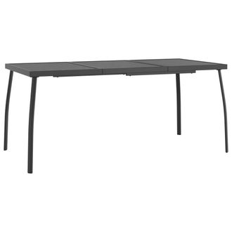 Berkfield Home Garden Table Anthracite 165x80x72 cm Steel Mesh in Black | Size: 165 x 80 x 72 cm