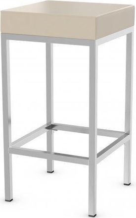 Netfurniture Fernow Briushed Satin Frame Stool Fixed Height