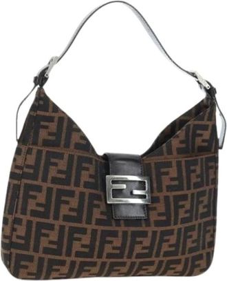 Fendi Pre-owned Zucca Canvas Shoulder Bag - - Pre-owned - Donna - Marrone - ONE SIZE