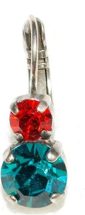Mariana Womens Tiger Lilly Earrings In Silver /orange/ Blue