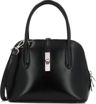 Kazar Leren handtas met stijve constructie - Dames - Handtassen - Zwart - ONE Size - Leer - Tassen