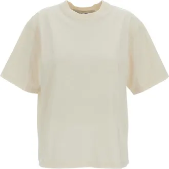 Golden Goose White Solid Crew Neck T-Shirt