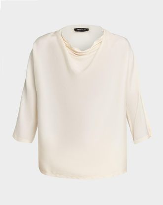 Fabiana Filippi Fluid Cowl-Neck Top
