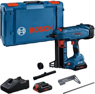 Bosch Chiodatrice a batteria gnb 18V-40 Bosch con 2 batterie 18V 4.0Ah - caricabatterie - L-Boxx - 06019L7005