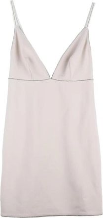 Elisabetta Franchi Sequin Sheath Dress - Beige