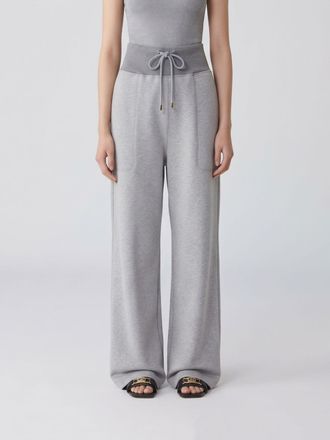 Lanvin Pantaloni jogging a gamba larga in misto cotone con vita alta e coulisse