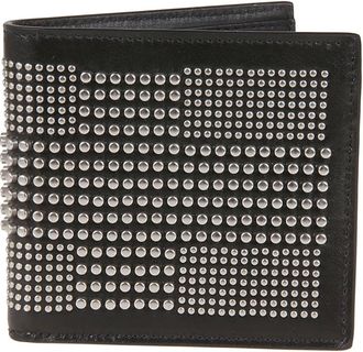 Alexander McQueen Zwarte Leren Portemonnee met Stud Detail - Heren - Portefeuilles - Zwart - ONE Size - Leer - Accessoires