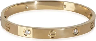 Cartier pre-owned 18kt yellow gold Love diamond bracelet