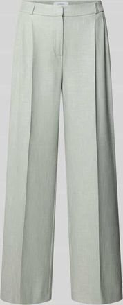 Comma Wide Fit Stoffhose aus Viskose-Mix mit B&uuml;gelfalten in Mint, Gr&ouml;&szlig;e 38