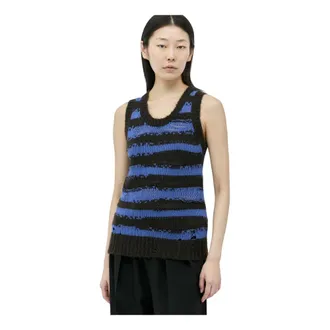 Acne Studios Tops, Dames, Paars, XS, Leer, Gedistilleerde Stripe Top