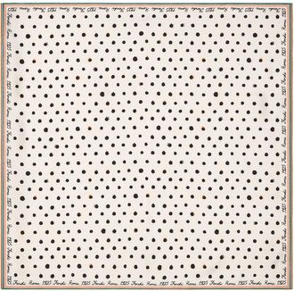 Fendi White Dot Pattern Scarf