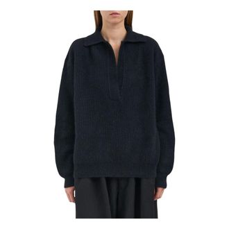 Uma Wang V-neck Knitwear, female, Black, XS, V-neck Jumper