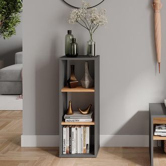 Vicco Mueble Zapatero Orlando, Antracita/roble Dorado, 30 X 80.1 Cm