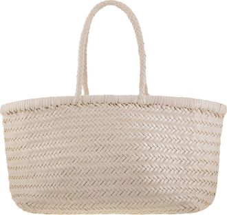 Dragon Bamboo Triple Jump Big Woven Leather Bag