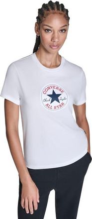 Converse Womens Chuck Taylor All Star Patch T-Shirt in White 10A at Nordstrom, Size X-Small