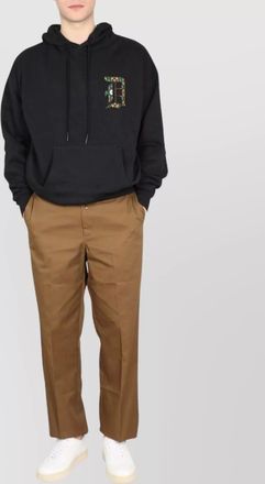 Drôle de Monsieur hooded sweatshirt with embroidered logo detail