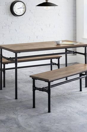 Julian Bowen Carnegie Rectangular 4-6 Seater Dining Table in Natural