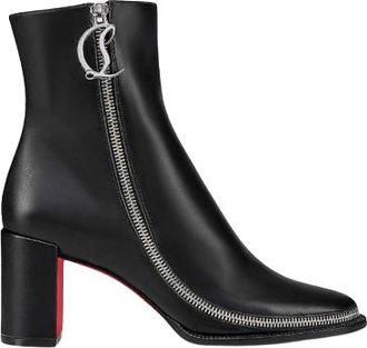 Christian Louboutin Black Leather Zip Booty Size 37