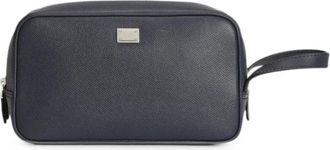 Dolce & Gabbana Toilettas - Heren - Toilettassen - Blauw - ONE Size - Leer - Tassen