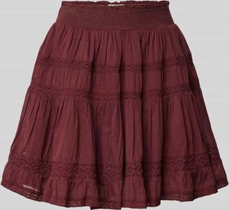 Neo Noir Neo Noir Minirock mit Häkelspitze Modell Callia in Bordeaux, Größe 40