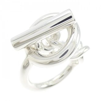 Herm&egrave;s Silver Silver 925 Band Ring (Pre-Owned)