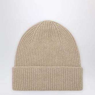 Le Bonnet Beanie in wool and Caregora in Sand