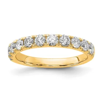 Diamond2Deal 14k Gold Lab Grown Diamond Wedding Band Ring 1Ct Clarity- VS Color- G-H
