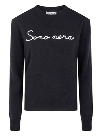 MC2 Saint Barth embroidered sweater - women - Viscose/Polyamide/Wool/Cashmere - L - Blue