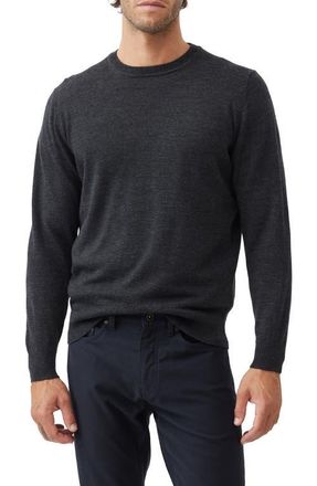 Rodd & Gunn Ferndale Merino Wool Crewneck Sweater in Charcoal Marle at Nordstrom, Size Xx-Large