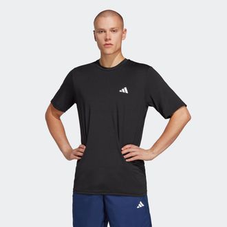 adidas T-Shirt ADIDAS PERFORMANCE TR-ES STRETCH T, Herren, Gr. M, schwarz-weiss (schwarz, wei&szlig;), Obermaterial: 92% Polyester, 8% Elasthan, clean, normal, Shi