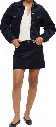 Alex Mill Camden Corduroy Skirt In Dark Navy