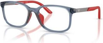 Emporio Armani 49mm Rectangle optical glasses in Blue at Nordstrom